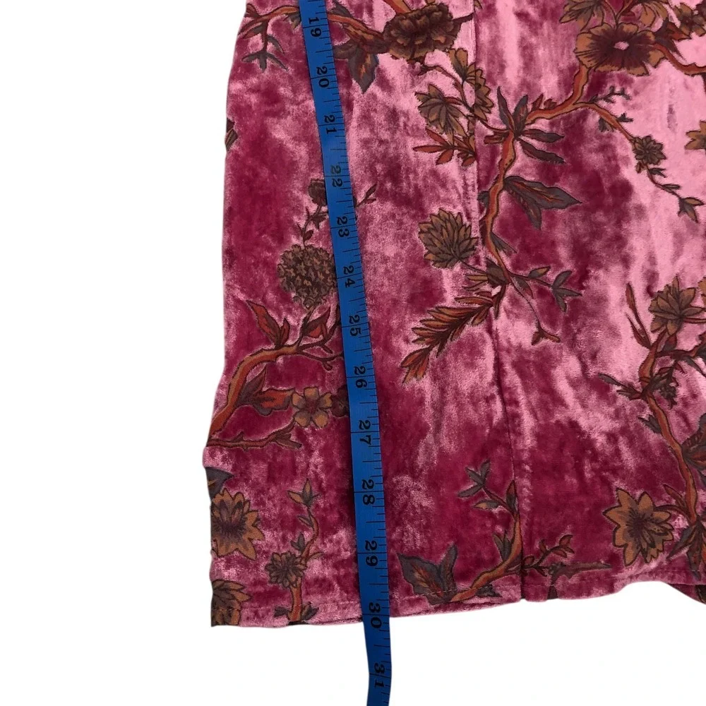 NWT Lulus Pink Floral Velvet‎ Burnout Bustier Mini Dress Size S Y2K Party Club